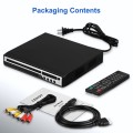 Ceihoit DVD Player for TV with HDMI AV Output, USB Input, HD1080P DVD CD Player, Built-in PAL NTSC System, All Region Free, HDMI/ AV Cable Included