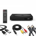 Super Mini DVD Player for TV with HDMI & AV Output, Portable DVD CD Player with Built-in Speaker , 1080P Upscaling, Includes HDMI/AV Cable, Remote Control, Support USB Input Playback