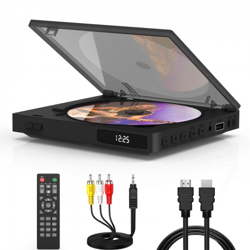 Super Mini DVD Player for TV with HDMI & AV Output, Portable DVD CD